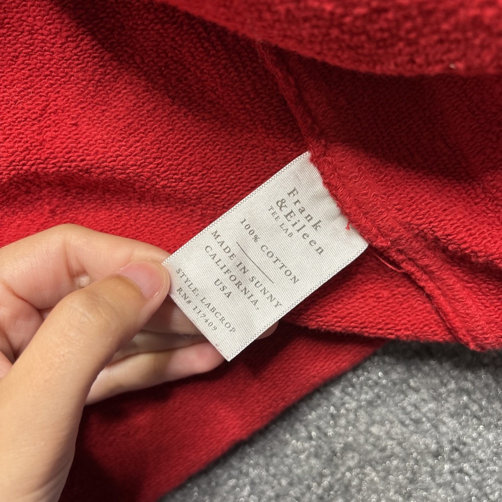 Frank & Eileen Tee Lab Jacket Women's Large Red Belfast LabCrop French Terry - Picture 8 of 9